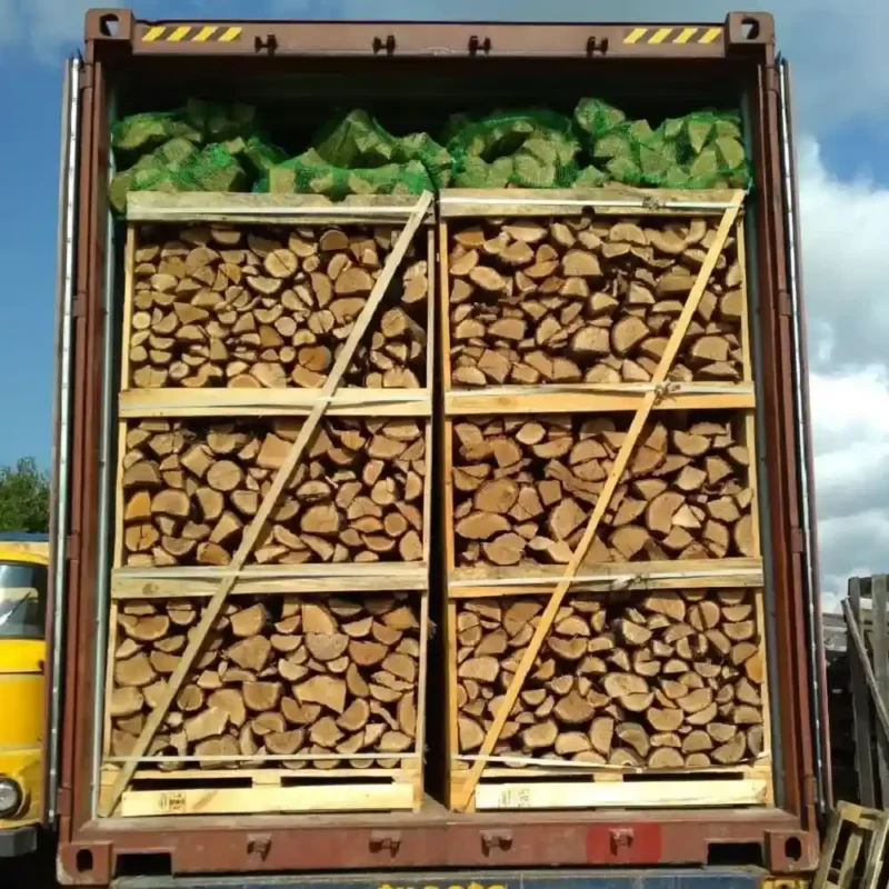 Dried Firewood Timber Oak Large Crates Net Bags