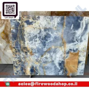First Class Dark Blue Onyx Slabs For Luxury Design And Interior Decoration Of Lighted Walls And Floors In The Hotel, Villa And Office. Dark Blue Onyx Stone Slabs